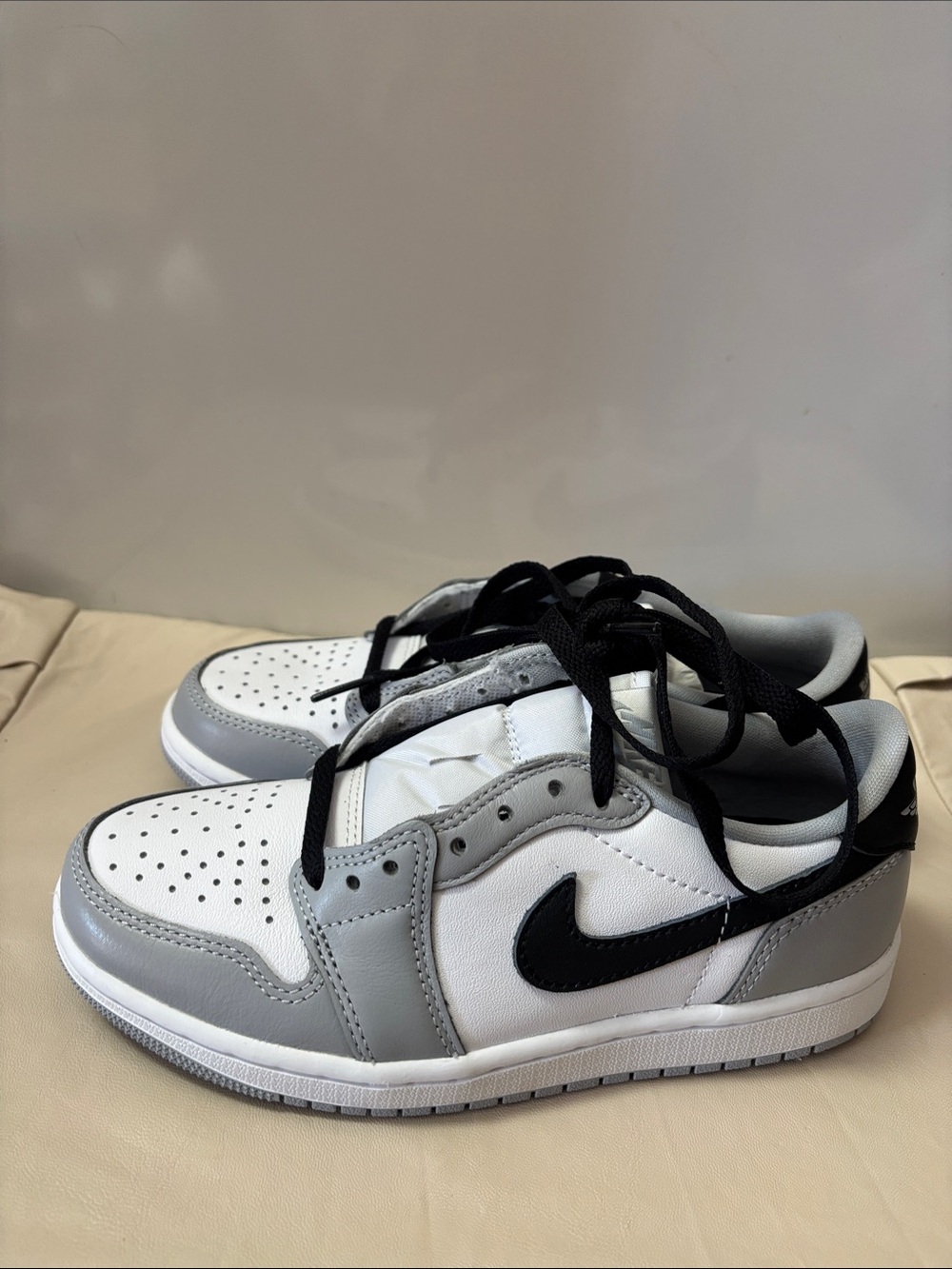 Air Jordan Kids Low-Top Sneakers - White, Gray & Black side 4.New without Box